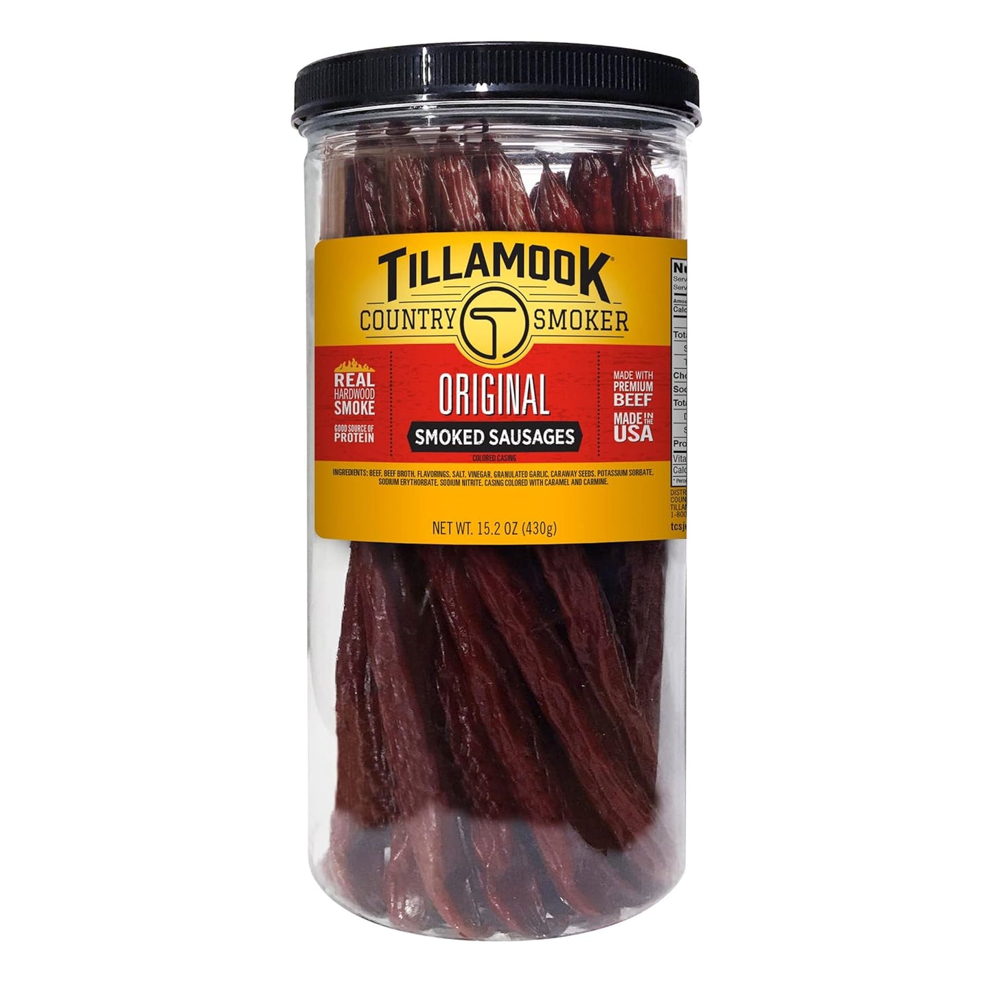Tillamook Country Smoker: Real Hardwood Smoked Sausages, Hunter's Sausage Meat Sticks, 36 Pack
