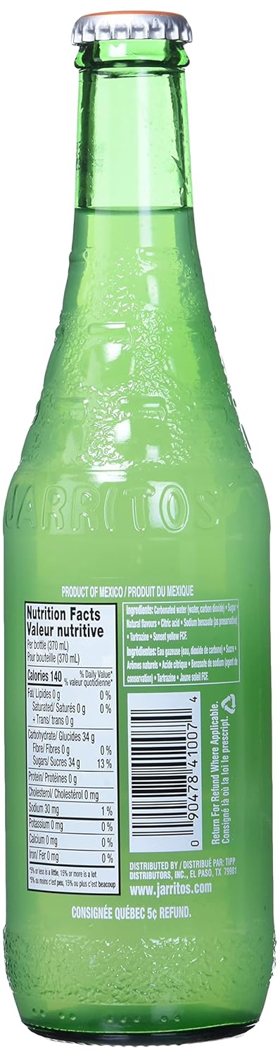 Jarritos Soda: Grapefruit - Glass Bottles, 12.5 fl. oz., 24 pack bottles