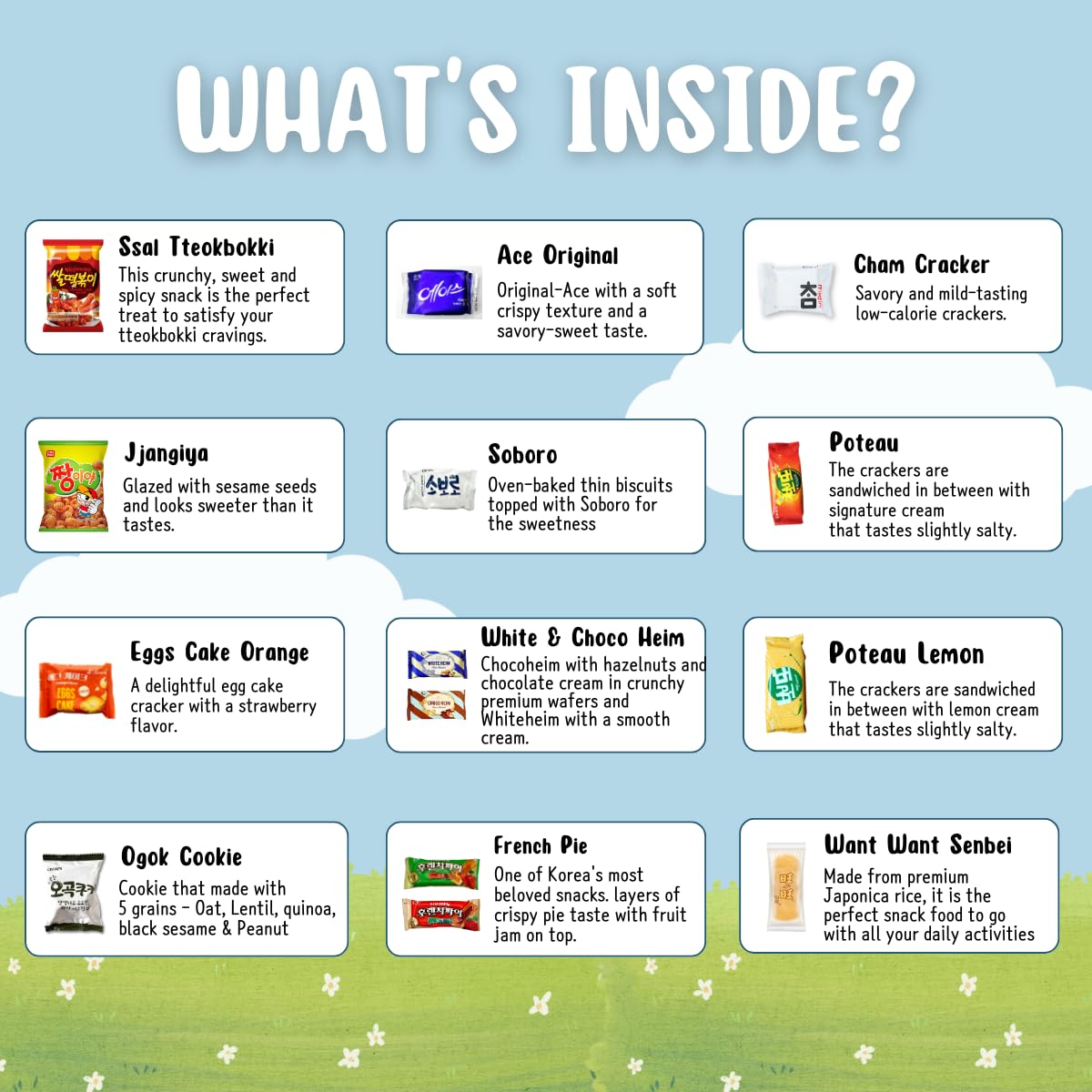 Snack Box: Korean Variety Pack, 50 Different Snacks