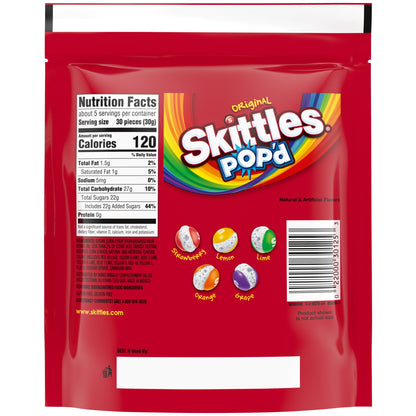 American Candy: SKITTLES POP'D Originals Freeze Dried Candy, 1  Bag