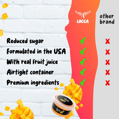 Locca: Mango Boba Pearls, Premium Popping Fruit Caviar Pearls, 1 Pack