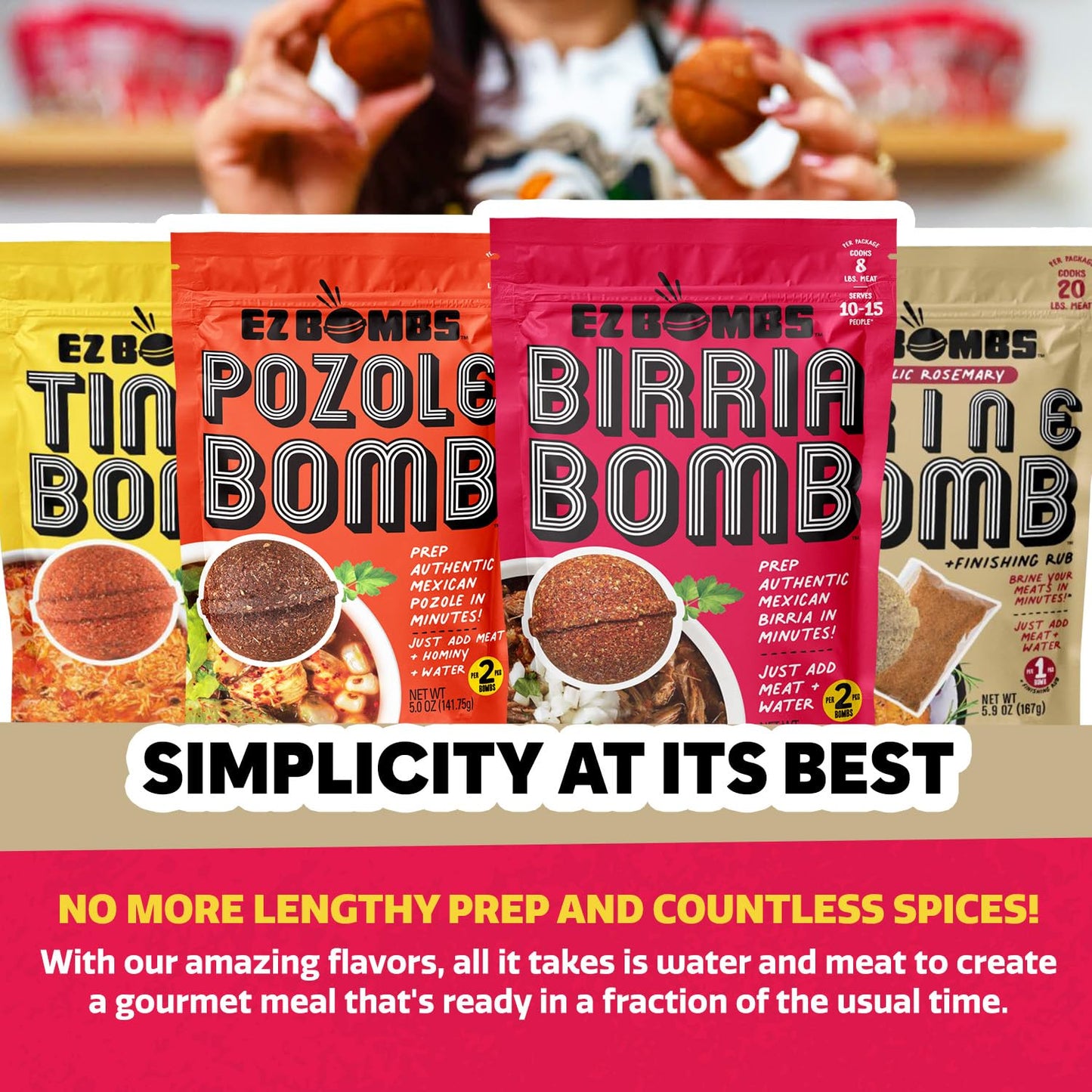 EZ Bombs: Birria Bomb Seasoning, 2 Pack, 4 Pieces