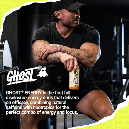 GHOST Energy Drink: Orange Cream, 16 fl. oz. 12 pack cans