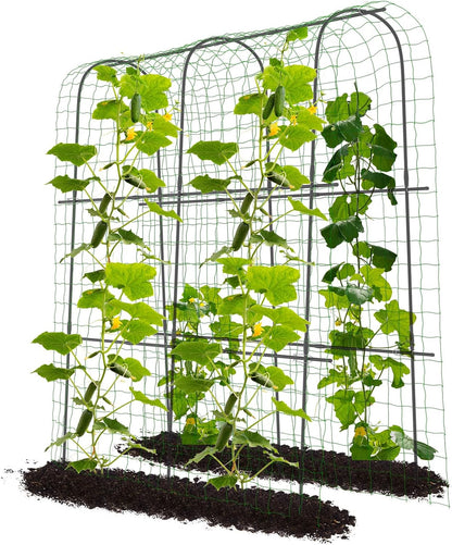 DoCred: Garden Arch Trellis – 87" Adjustable Metal Garden Cover, Green