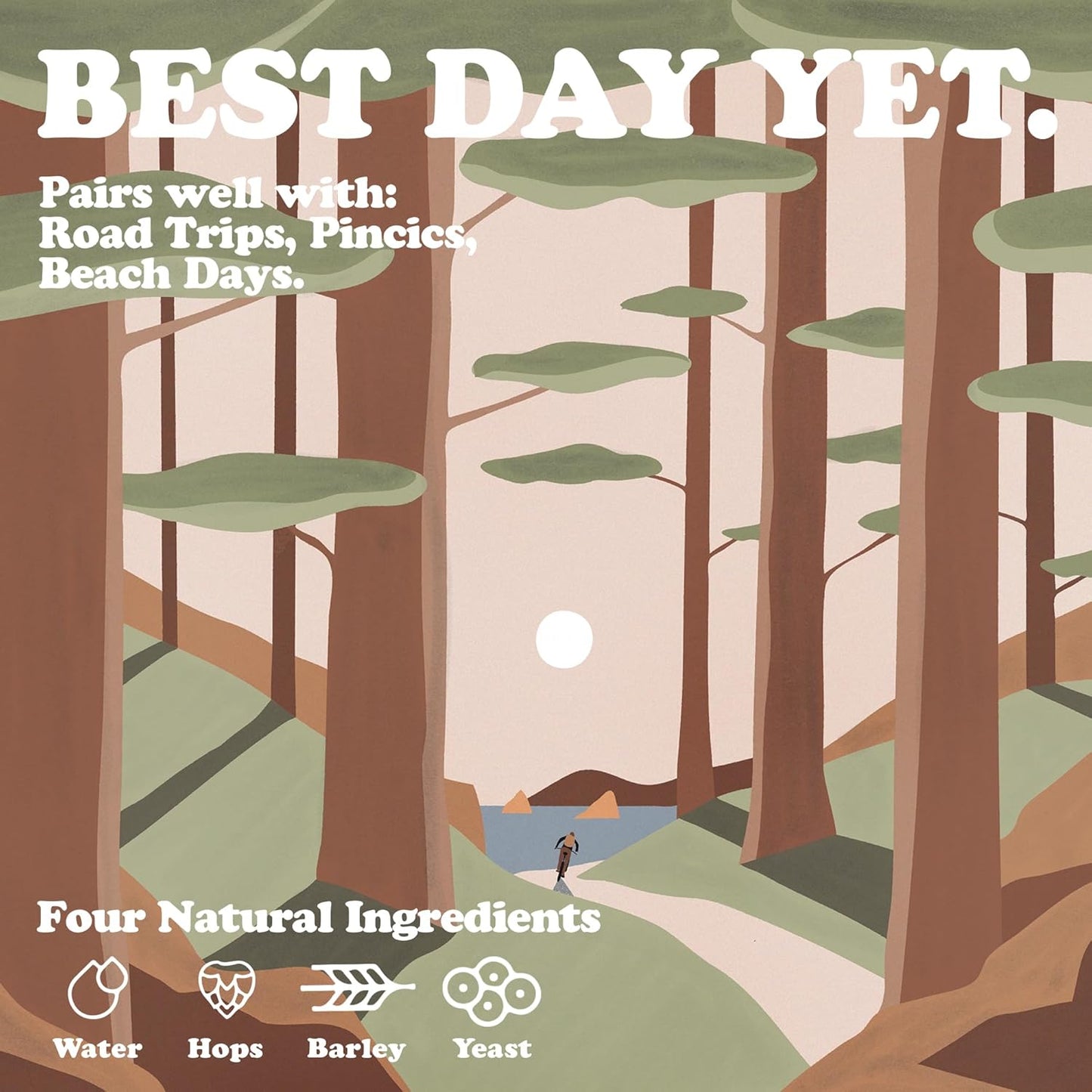Beer: Best Day Brewing: West Coast IPA - Premium Non-Alcoholic Beer, 12 Pack Beer