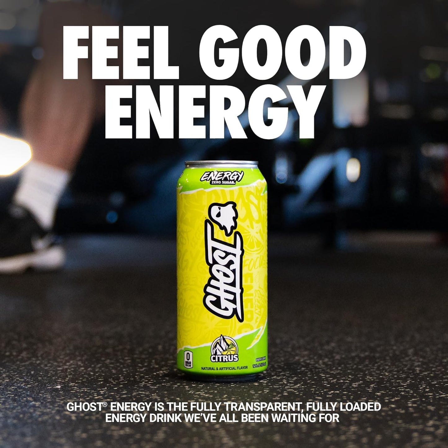 GHOST Energy Drink: Citrus, 16 fl. oz. 12 pack cans
