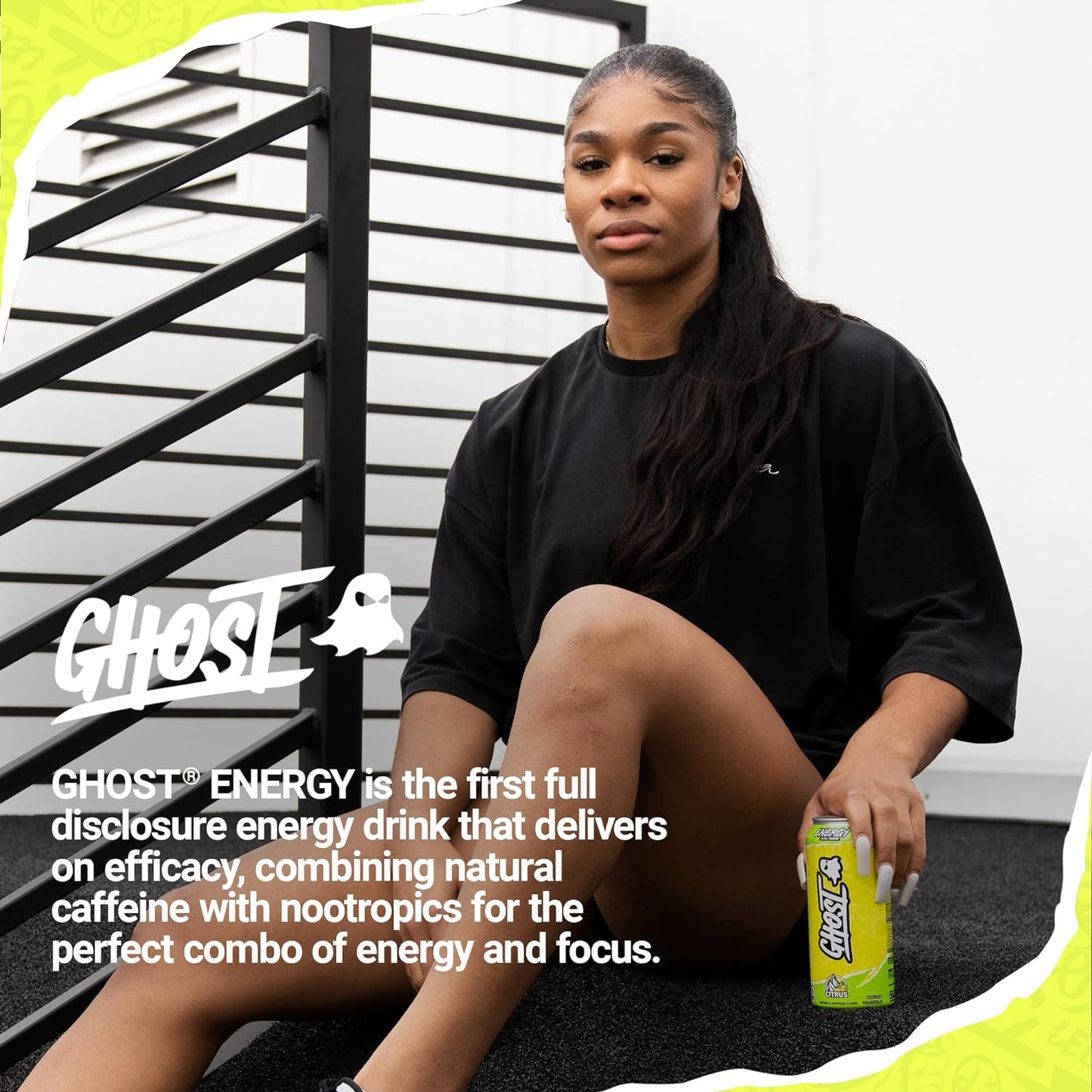 GHOST Energy Drink: Citrus, 16 fl. oz. 12 pack cans