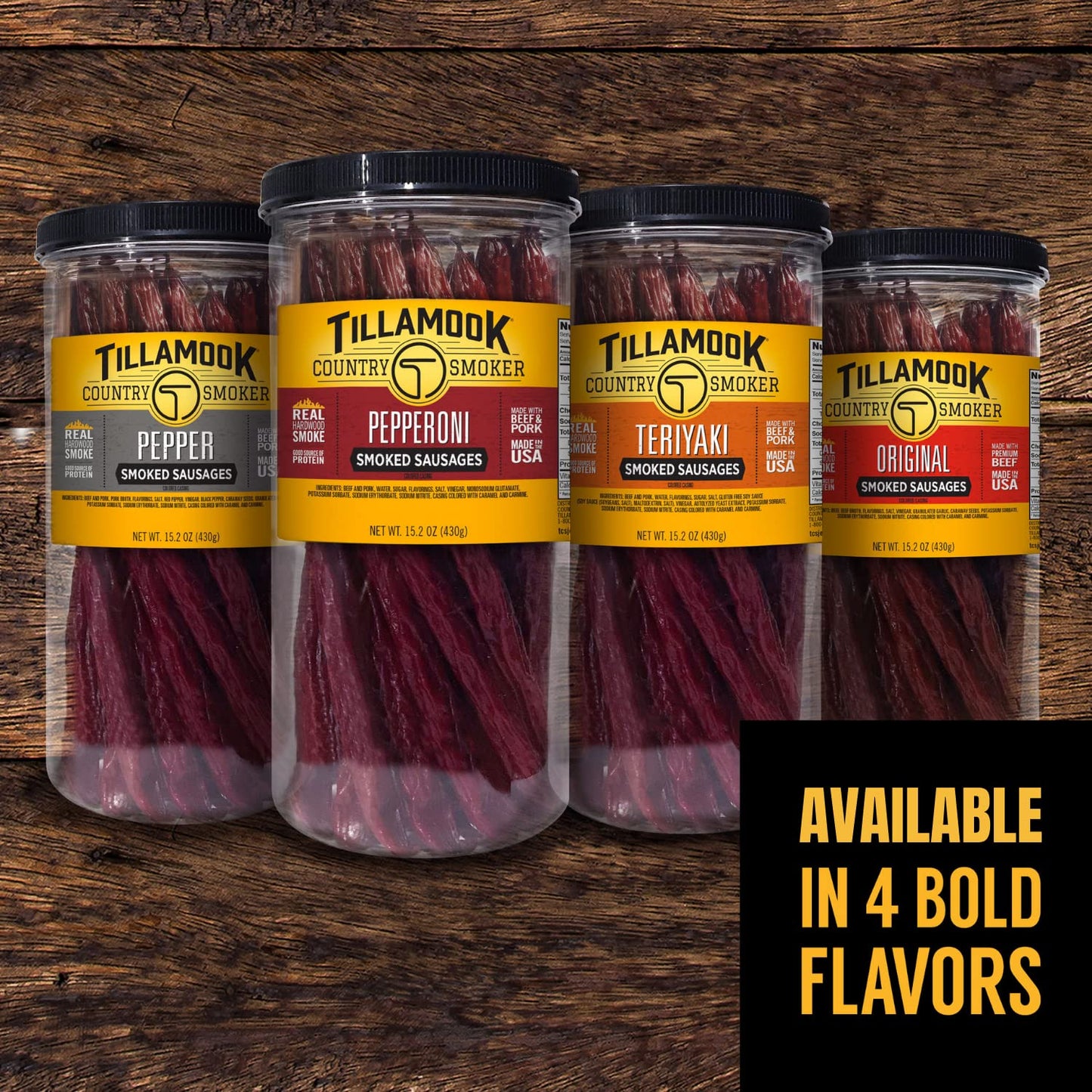 Tillamook Country Smoker: Real Hardwood Smoked Sausages, Original Beef, 20 Pack