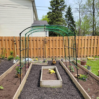 DoCred: Garden Arch Trellis – 87" Adjustable Metal Garden Cover, Green