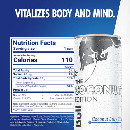 Red Bull: Coconut Edition, Coconut Berry Energy Drink, 8.4  oz., 24 Pack