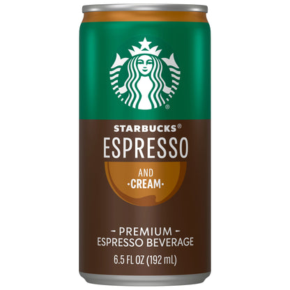 Starbucks: Espresso & Cream Premium Espresso Beverage, 4 Pack Cans