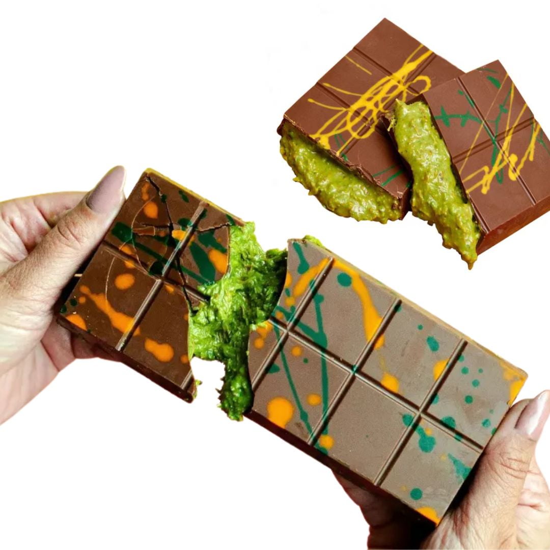 Dubai Candy: Knafeh Dubai Chocolate Pistachio Bar, 1  7.5 oz Bar