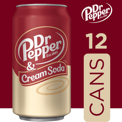 Dr. Pepper: Cream Soda Pop, 12 fl. oz., 12 Pack Cans