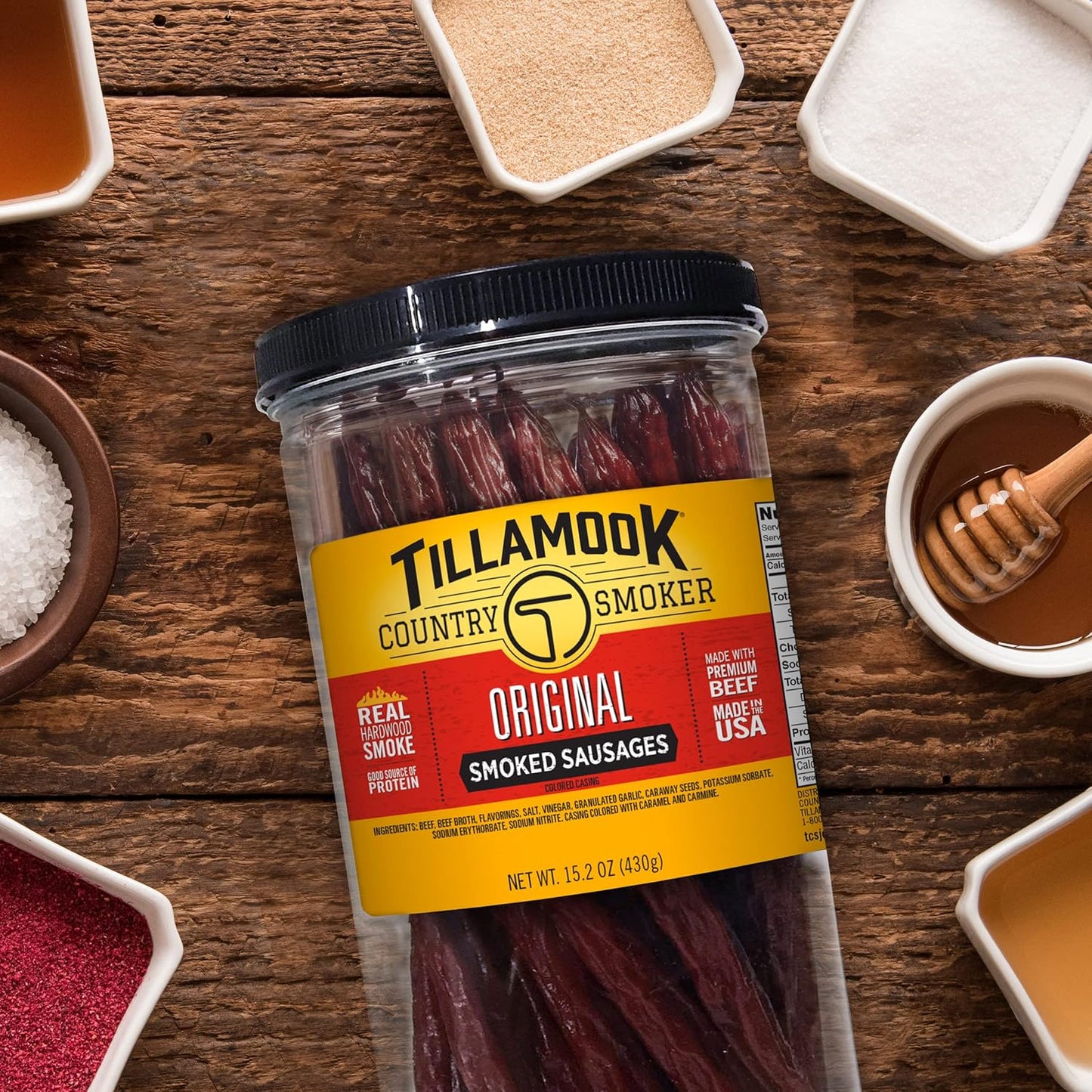 Tillamook Country Smoker: Real Hardwood Smoked Sausages, Original Beef, 20 Pack
