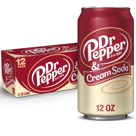 Dr. Pepper: Cream Soda Pop, 12 fl. oz., 12 Pack Cans