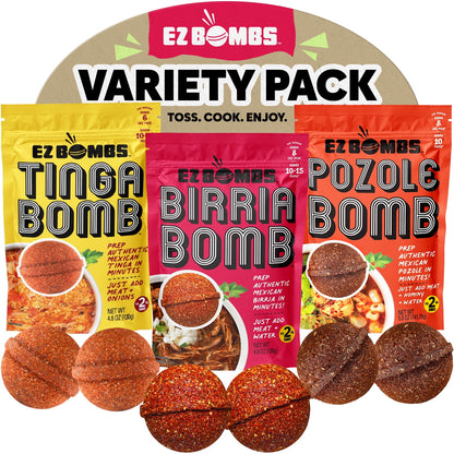 EZ Bombs: Garlic Rosemary Brine Bomb Seasoning with Finishing Rub, 2 Pack, 4 Pieces