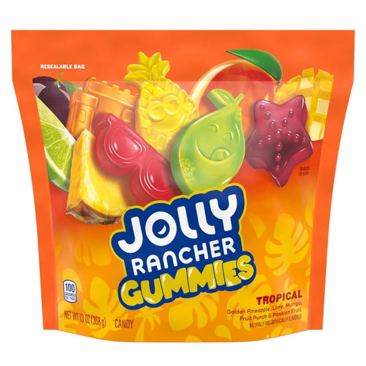 American Candy: JOLLY RANCHER Gummies Tropical Fruit Flavored, 1 Bag
