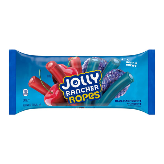 American Candy: Jolly Rancher Ropes, Blue Raspberry and Cherry Flavored, 1 Bag