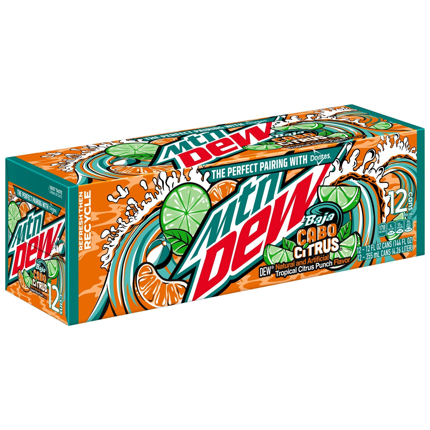 Mountain Dew: Cabo Citrus Baja Blast, 12 Oz., 12 Pack