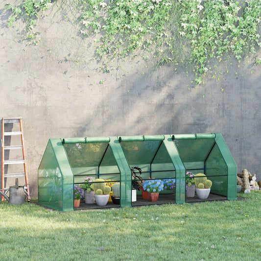 Outsunny: Garden Cover - 9' x 3' x 3' UV Protected Waterproof Greenhouse Cover, Green