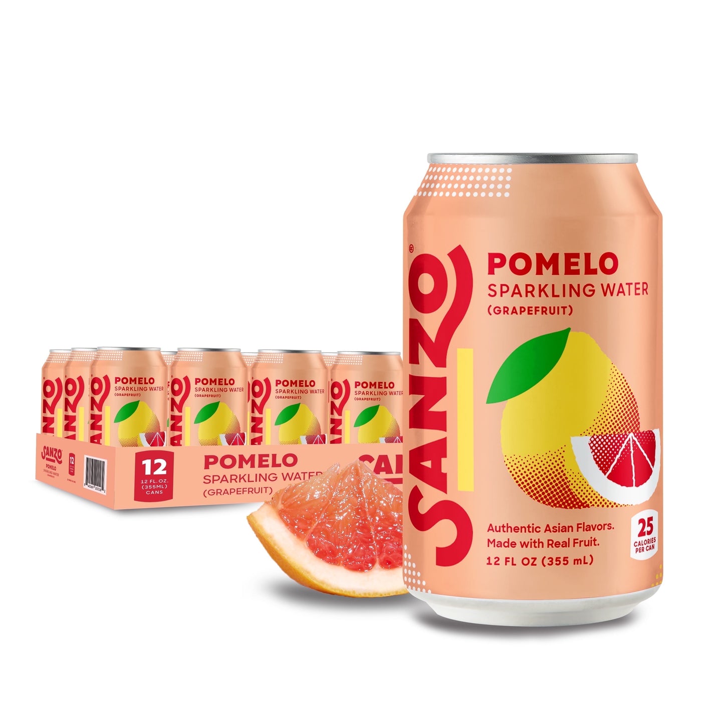 Sanzo: Yuzu Lemon Sparkling Water, 12 oz., 12 Pack