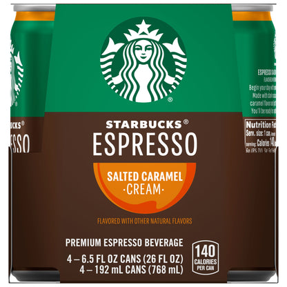 Starbucks: Espresso & Cream Premium Espresso Beverage, 4 Pack Cans