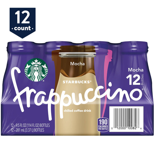 Starbucks: Frappuccino Mocha Iced Coffee Drink, 12 Pack Bottles