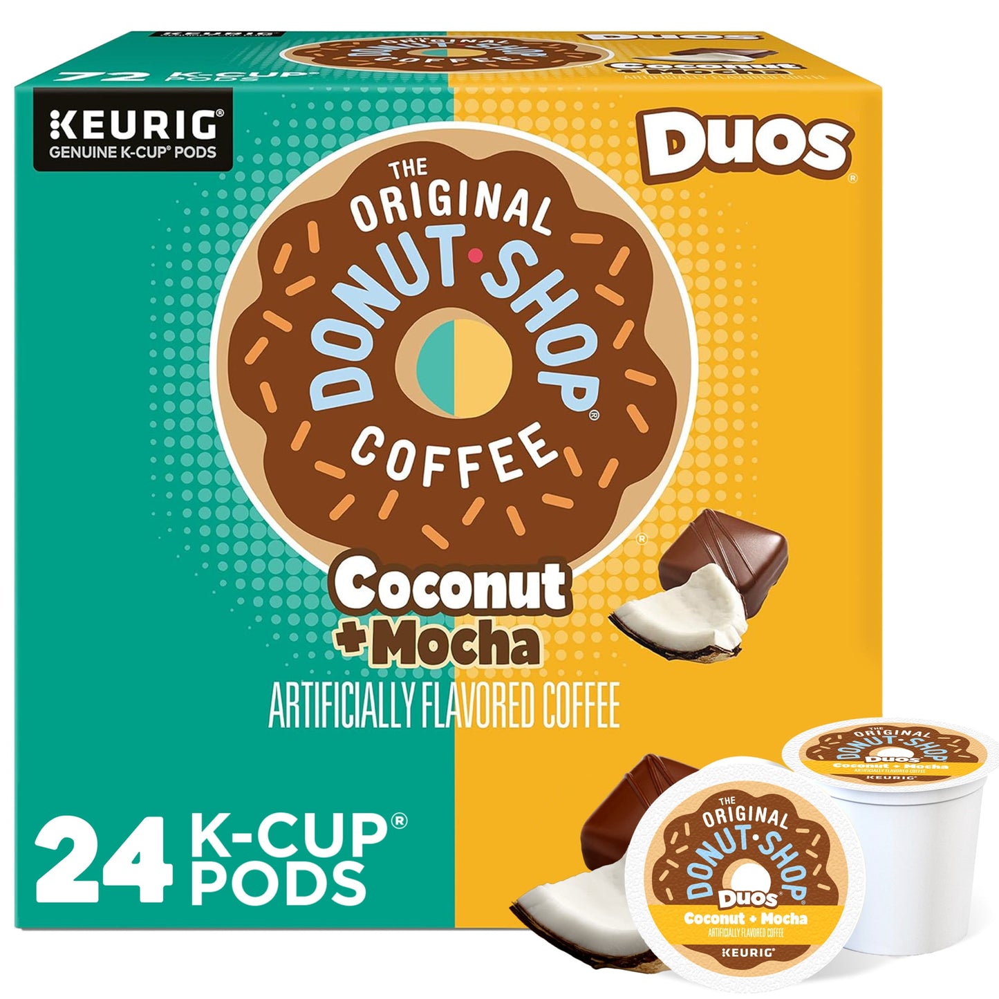The Original Donut Shop: Coconut Mocha, Medium Roast K-Cup Coffee Pods, 24 Pack