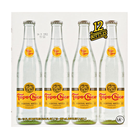 Topo Chico: Sparkling Mineral Water, Glass Bottles, 12 fl. oz., 12 Pack