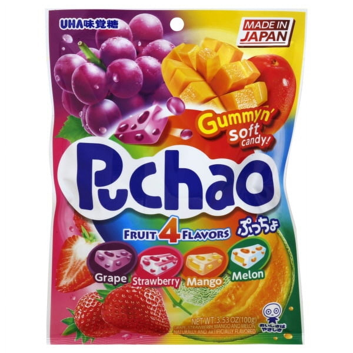 Japanese Candy: UHA Mikakuto Puchao Gummy Candy Fruit Mix, 6x packs