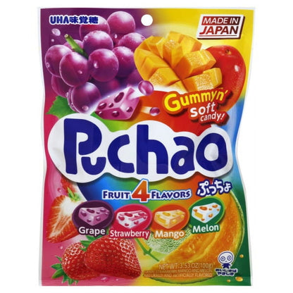 Japanese Candy: UHA Mikakuto Puchao Gummy Candy Fruit Mix, 6x packs