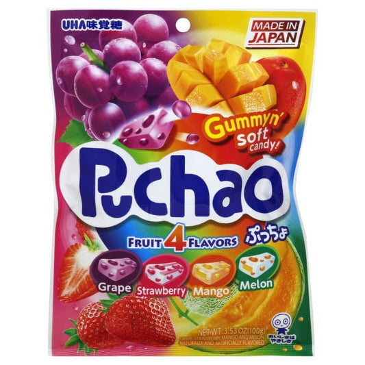Japanese Candy: UHA Mikakuto Puchao Gummy Candy Fruit Mix, 6x packs
