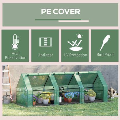 Outsunny: Garden Cover - 9' x 3' x 3' UV Protected Waterproof Greenhouse Cover, Green
