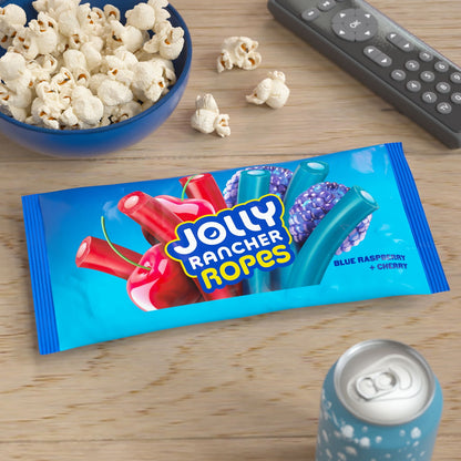 American Candy: Jolly Rancher Ropes, Blue Raspberry and Cherry Flavored, 1 Bag