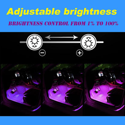 TiokMc: APP Control Car LED Lights - Under Dash Lighting Kit for Cars