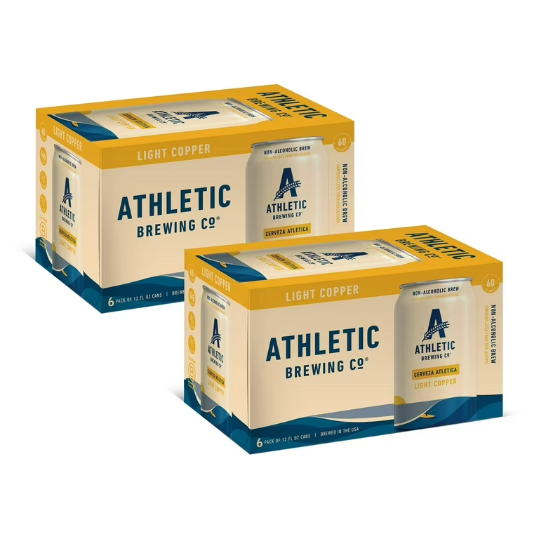 Beer: Athletic Brewing Company: Cerveza Atletica - Craft Non-Alcoholic Beer, 12 Pack Cans