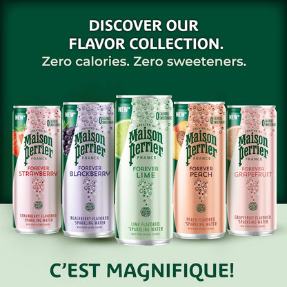 Maison Perrier: Forever Blackberry, Flavored Sparkling Water, 11.15 oz. 24 Pack