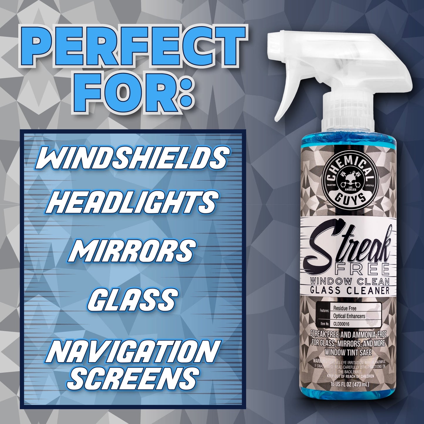 Chemical Guys: Streak Free Window Clean, 16 oz bottle