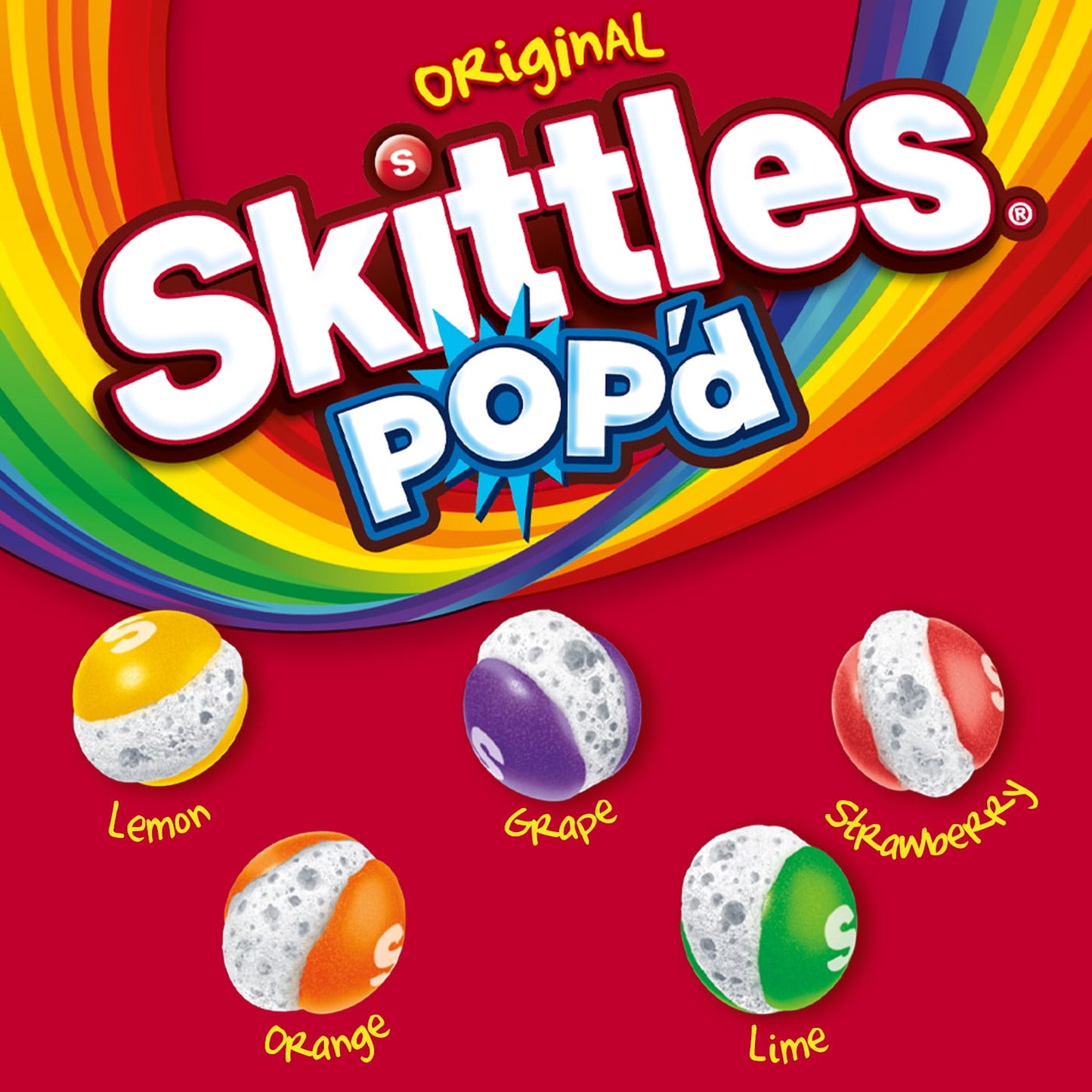 American Candy: SKITTLES POP'D Originals Freeze Dried Candy, 1  Bag