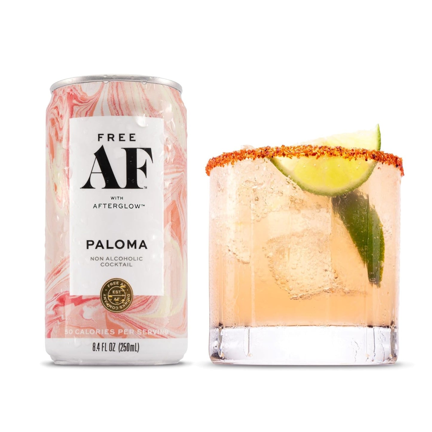 Cocktail: FREE AF: Paloma, Non Alcoholic Mocktail, 12 Pack