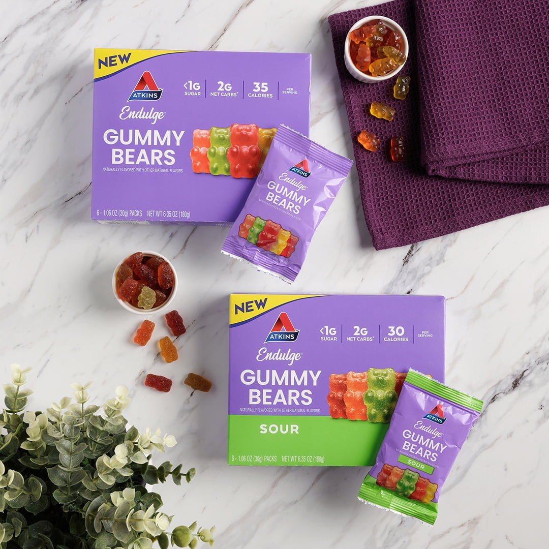 Atkins: Endulge Sour Gummy Bears, 6 Packs