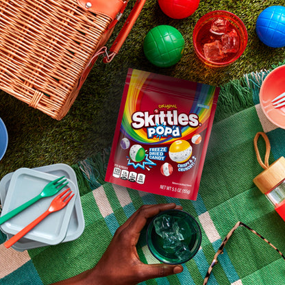 American Candy: SKITTLES POP'D Originals Freeze Dried Candy, 1  Bag