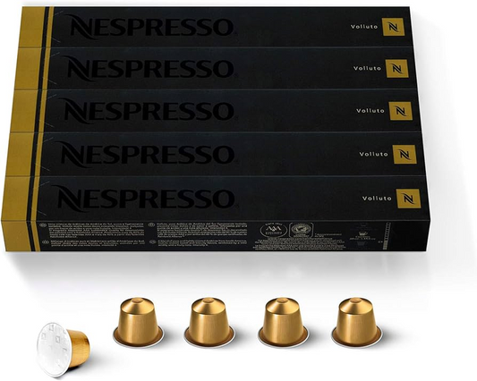 Nespresso: Original Line, Volluto Capsules, Mild Roast Espresso Coffee, 50 Pods