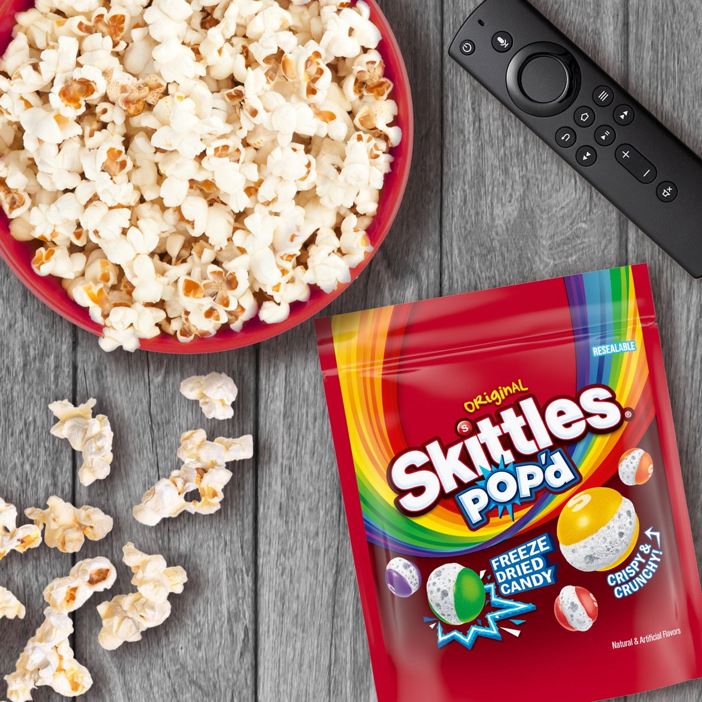 American Candy: SKITTLES POP'D Originals Freeze Dried Candy, 1  Bag