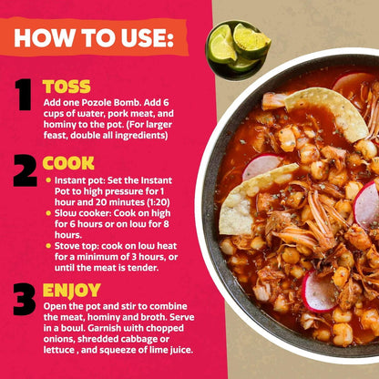 EZ Bombs: Pozole Bomb Seasoning, 1 Bag, 2 Pieces