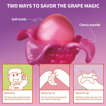 AMOS Peelerz: Grape Gummy Candy, 3 Packs
