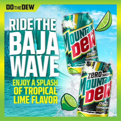 Mountain Dew: Baja Blast Tropical Lime & Citrus, Soda Pop, 12 oz., 12 Pack