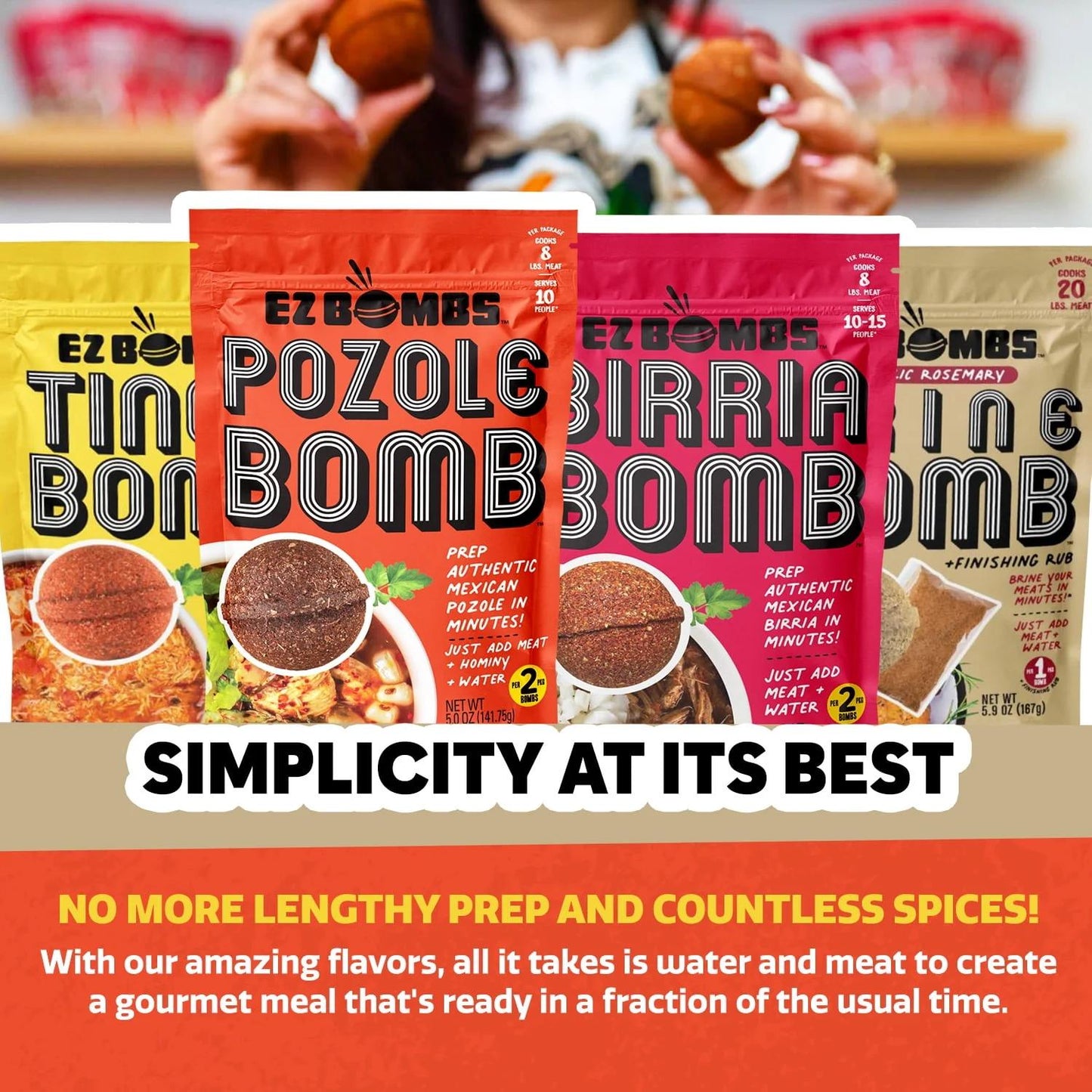 EZ Bombs: Pozole Bomb Seasoning, 1 Bag, 2 Pieces