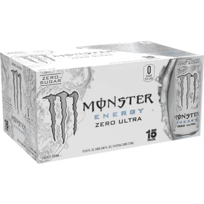 Monster Energy Drink: Zero Ultra, Sugar Free Energy Drink, 16 oz. 12 pack