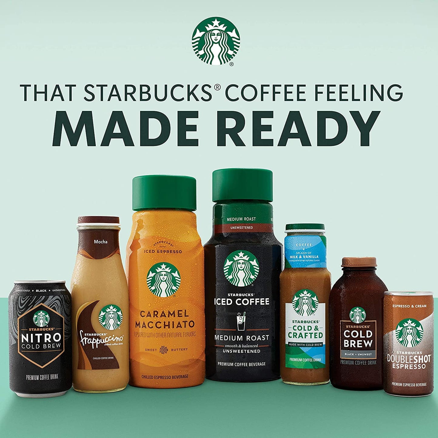 Starbucks: Frappuccino Mocha Iced Coffee Drink, 12 Pack Bottles